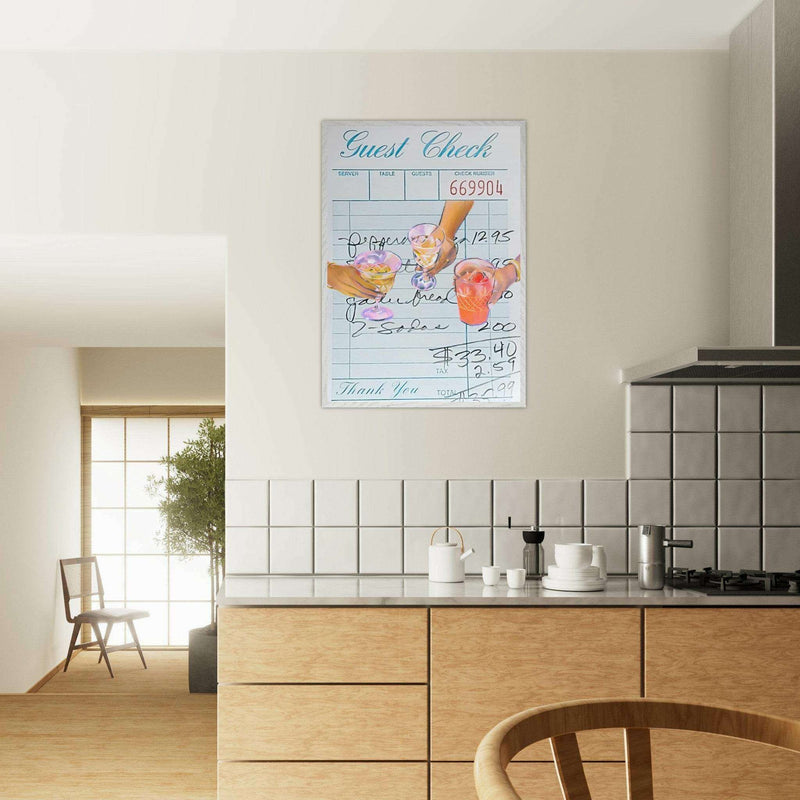 Guest Check Cocktail Poster Wall Art - Vibrantwalls