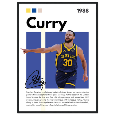 Stephen Curry Chef Curry Warriors Framed Poster 50x70 cm 20x28″ Black frame Vibrantwalls