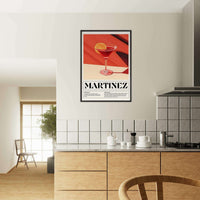 Martinez Cocktail Poster Framed Wall Art - Vibrantwalls