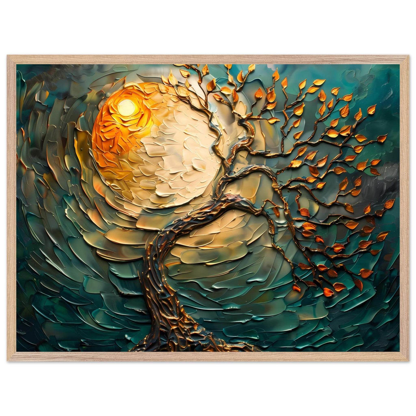 Golden Sunset Emerald Tree of Life Jewelry - Vibrantwalls