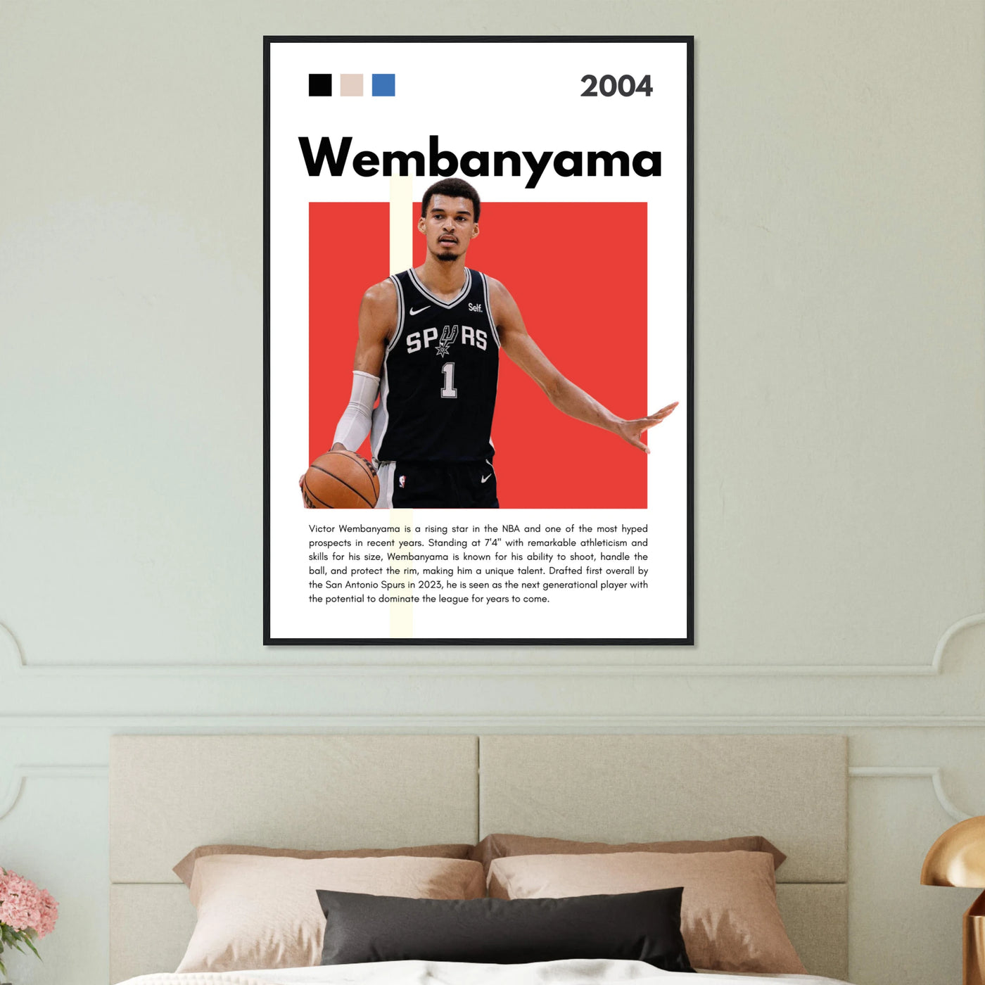 Victor Wembanyama Wemby Spurs Modern Art Print Vibrantwalls