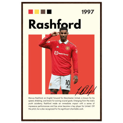 Marcus Rashford Manchester United Soccer Legends Wall Art - Vibrantwalls