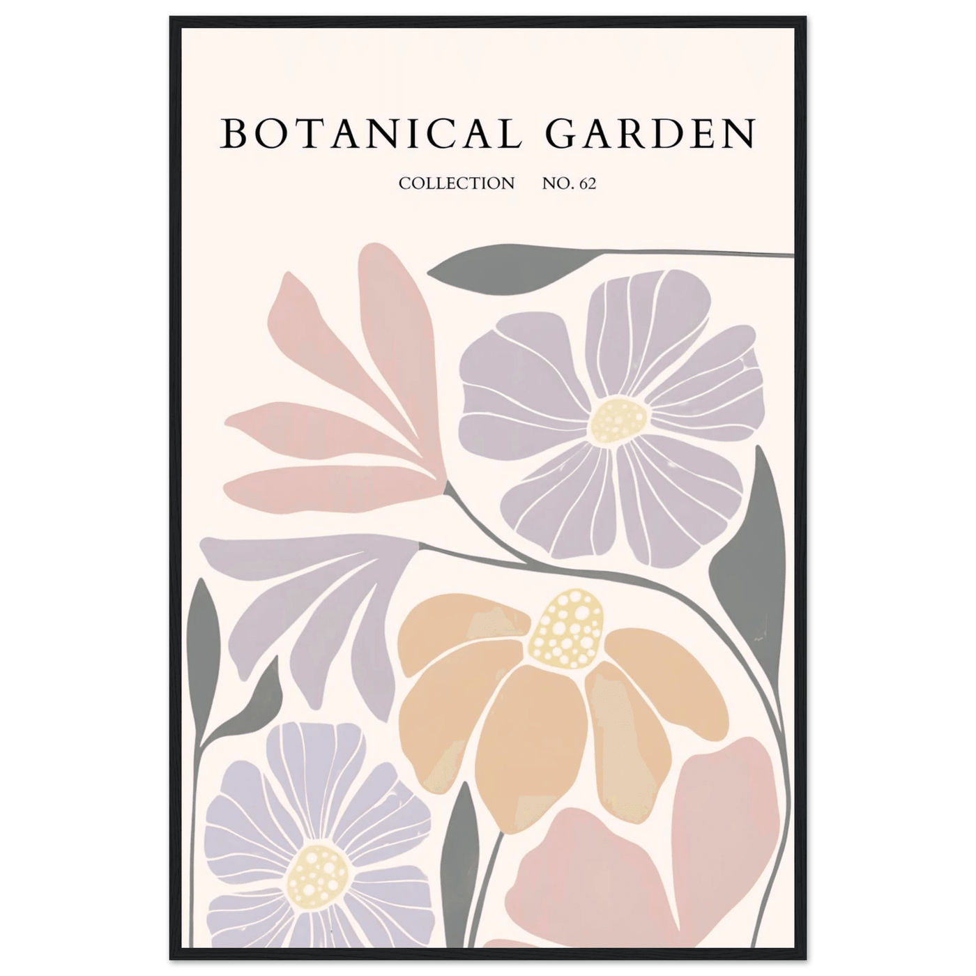 Botanical Garden Framed Posters – Soft Hues & Abstract Floral Prints | Ready-to-Hang Wall Art - Vibrantwalls