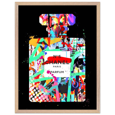Vibrant Pop Art Chanel No. 5 Perfume Print - Framed & Ready-to-Hang - Vibrantwalls