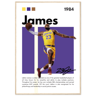LeBron James Lakers Championship Vintage Art Print - Vibrantwalls