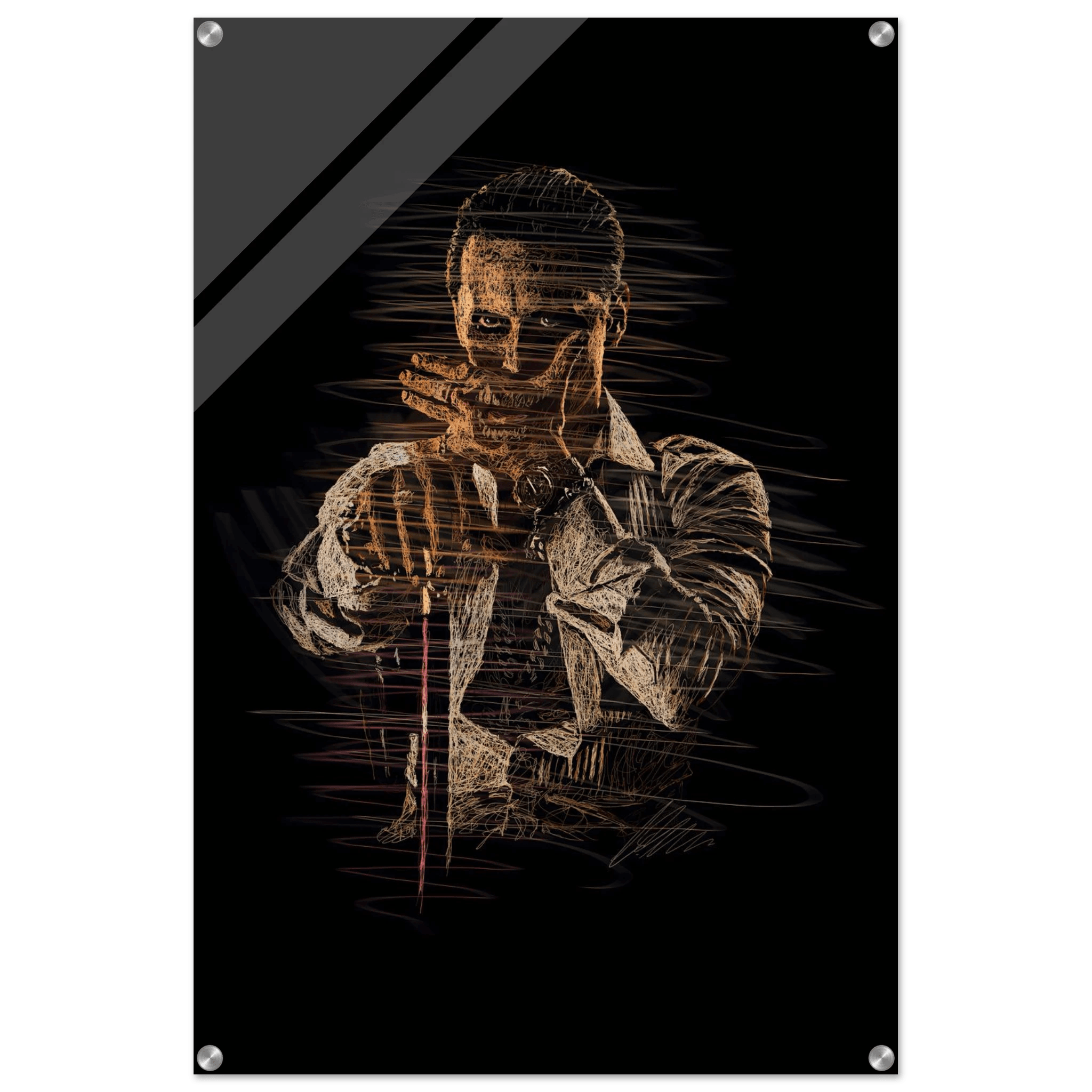 Connor McGregor Wall Art – Scribble Art Acrylic Print for Modern Dynamic Home Decor - Vibrantwalls