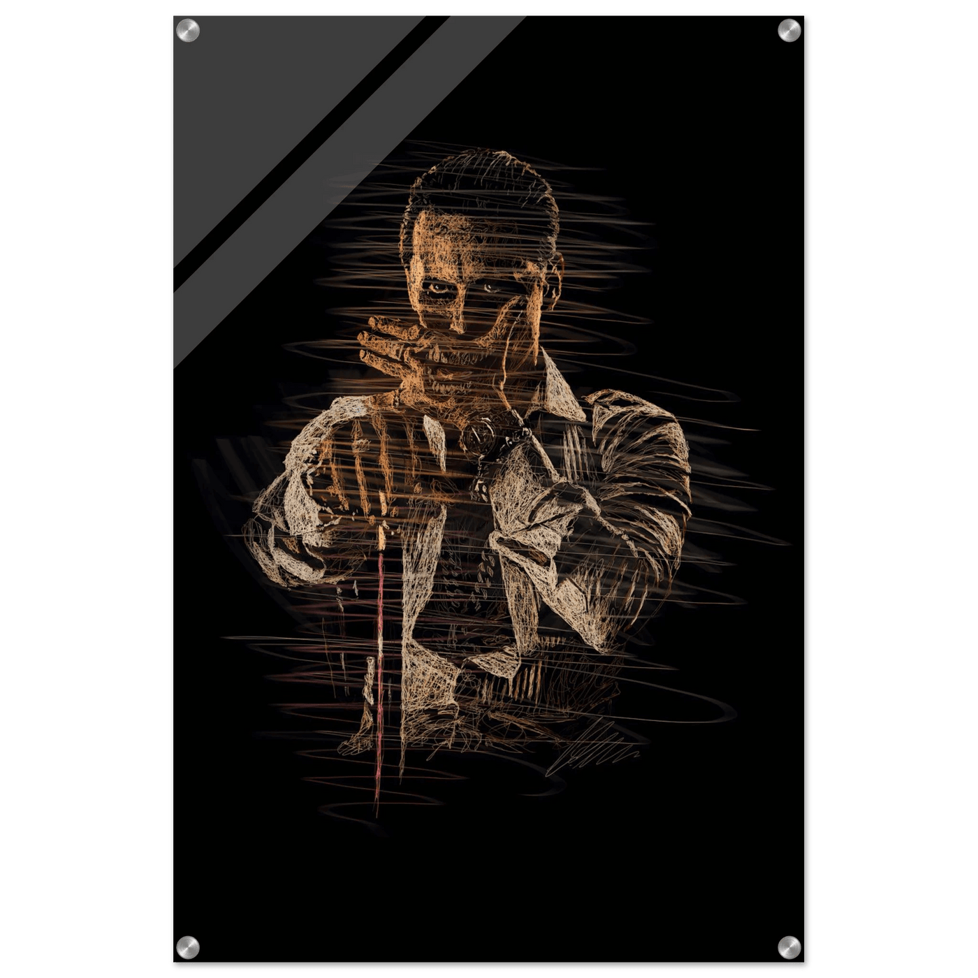Connor McGregor Wall Art – Scribble Art Acrylic Print for Modern Dynamic Home Decor - Vibrantwalls
