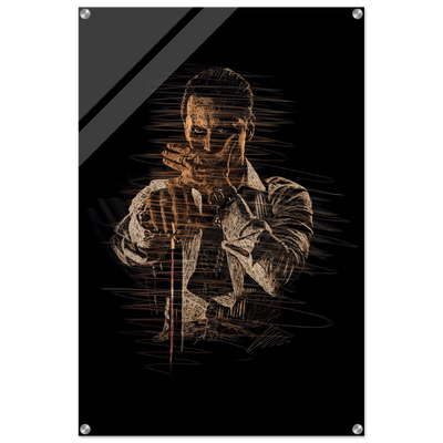 Connor McGregor Wall Art – Scribble Art Acrylic Print for Modern Dynamic Home Decor - Vibrantwalls