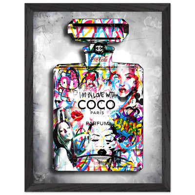 Vibrant Pop Art Chanel Perfume Bottle Print - Graffiti Chic Wall Decor for Fashion Lovers - Vibrantwalls