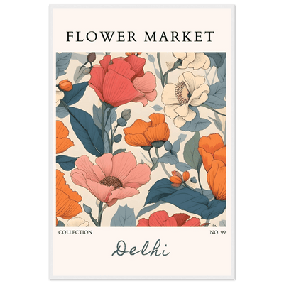 Flower Market Delhi Framed Art Print – Vibrant Botanical & Nature Posters | Ready-to-Hang in Multiple Sizes - Vibrantwalls