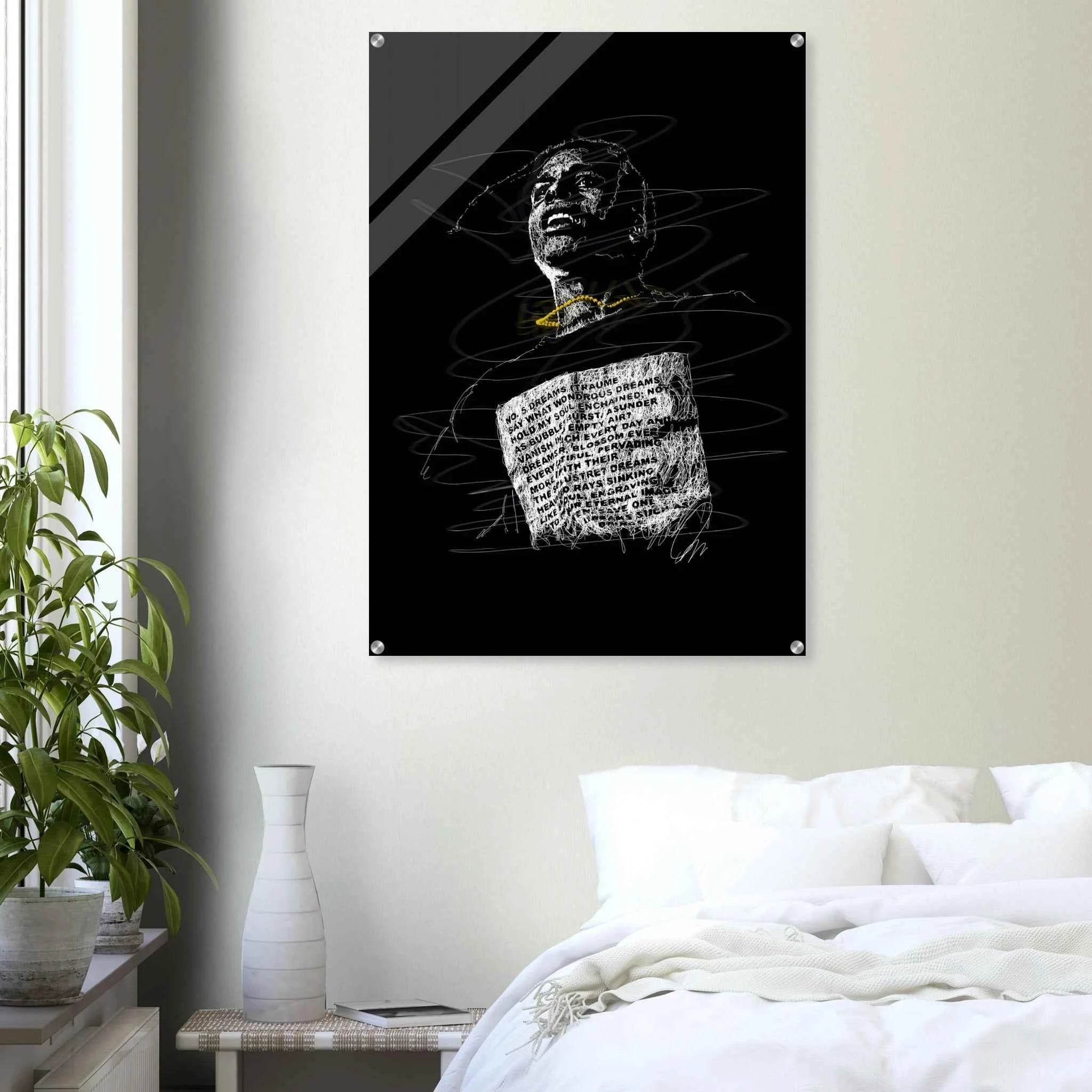 A$AP Rocky Acrylic Print - Unique Scribble Art for Stunning Wall Decor - Vibrantwalls