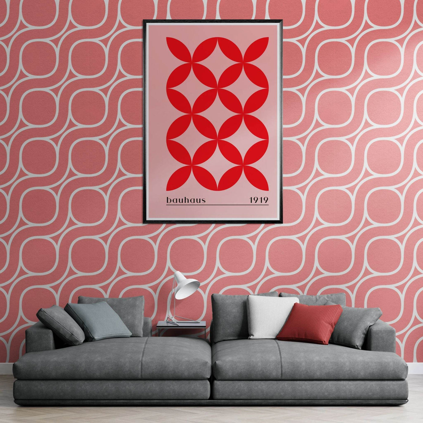 Bauhaus Minimalist Bold Red Geometric Design - Vibrantwalls