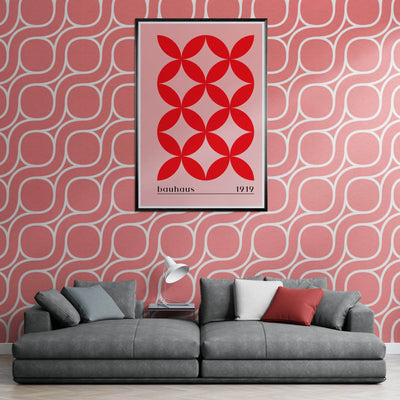 Bauhaus Minimalist Bold Red Geometric Design - Vibrantwalls