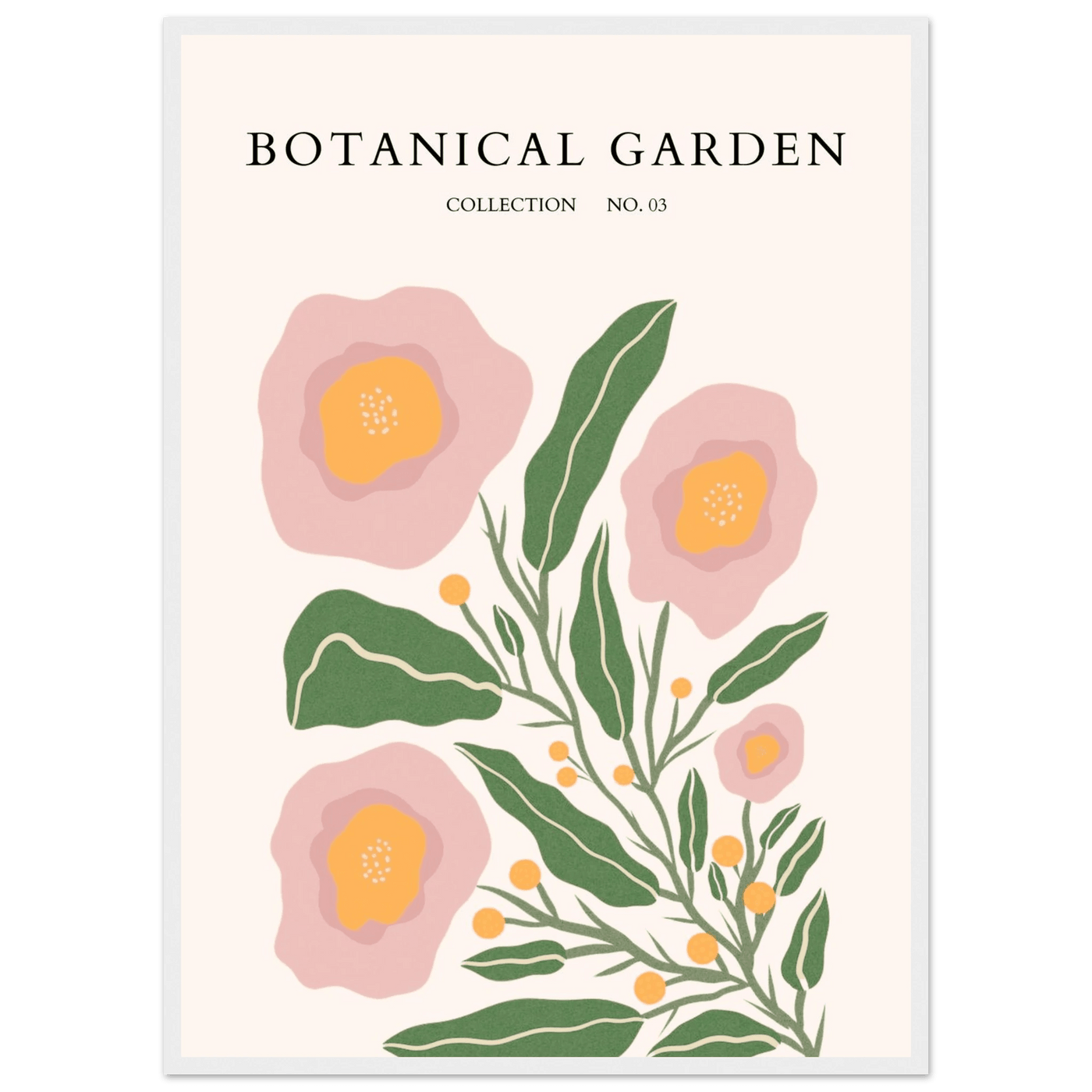 Botanical Garden Collection Framed Poster - Abstract Floral Art Prints in Soft Pinks & Greens | Ready-to-Hang - Vibrantwalls