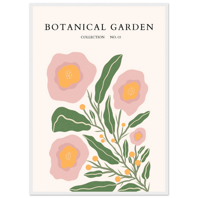 Botanical Garden Collection Framed Poster - Abstract Floral Art Prints in Soft Pinks & Greens | Ready-to-Hang - Vibrantwalls