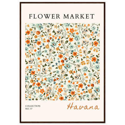 Flower Market 'Havana' Framed Poster – Vibrant Floral Art Print | Ready-to-Hang in Various Sizes & Frame Styles - Vibrantwalls