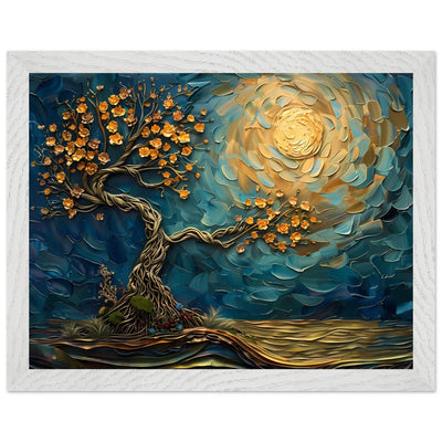 Tree of Life Jewelry - Golden Blooms & Midnight Sky Design - Vibrantwalls