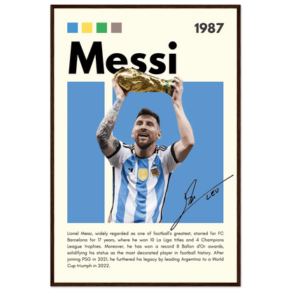 Lionel Messi World Cup Champion Football Legends Wall Art - Vibrantwalls