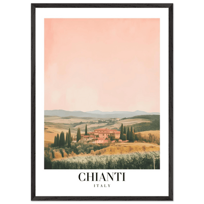 Chianti, Italy Framed Poster – Vintage Tuscan Countryside Wall Art with Customizable Wooden Frame - Vibrantwalls