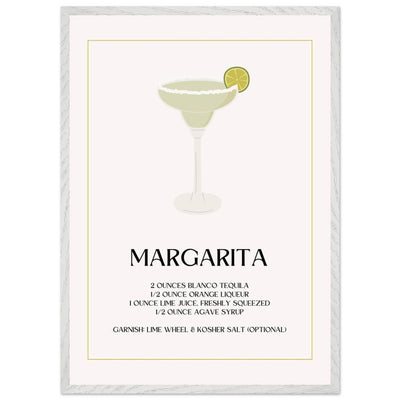 Margarita Cocktail Recipe Tequila Lime Salt Rim - Vibrantwalls