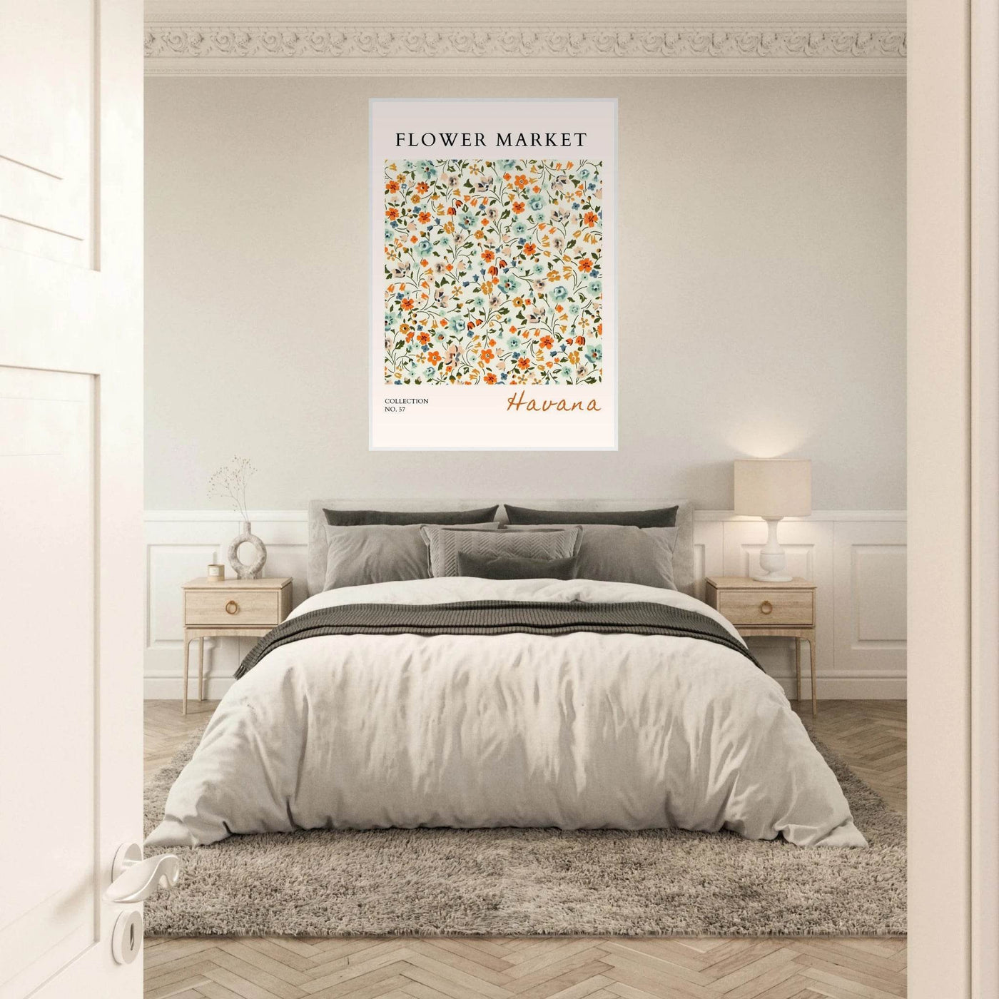 Flower Market 'Havana' Framed Poster – Vibrant Floral Art Print | Ready-to-Hang in Various Sizes & Frame Styles - Vibrantwalls