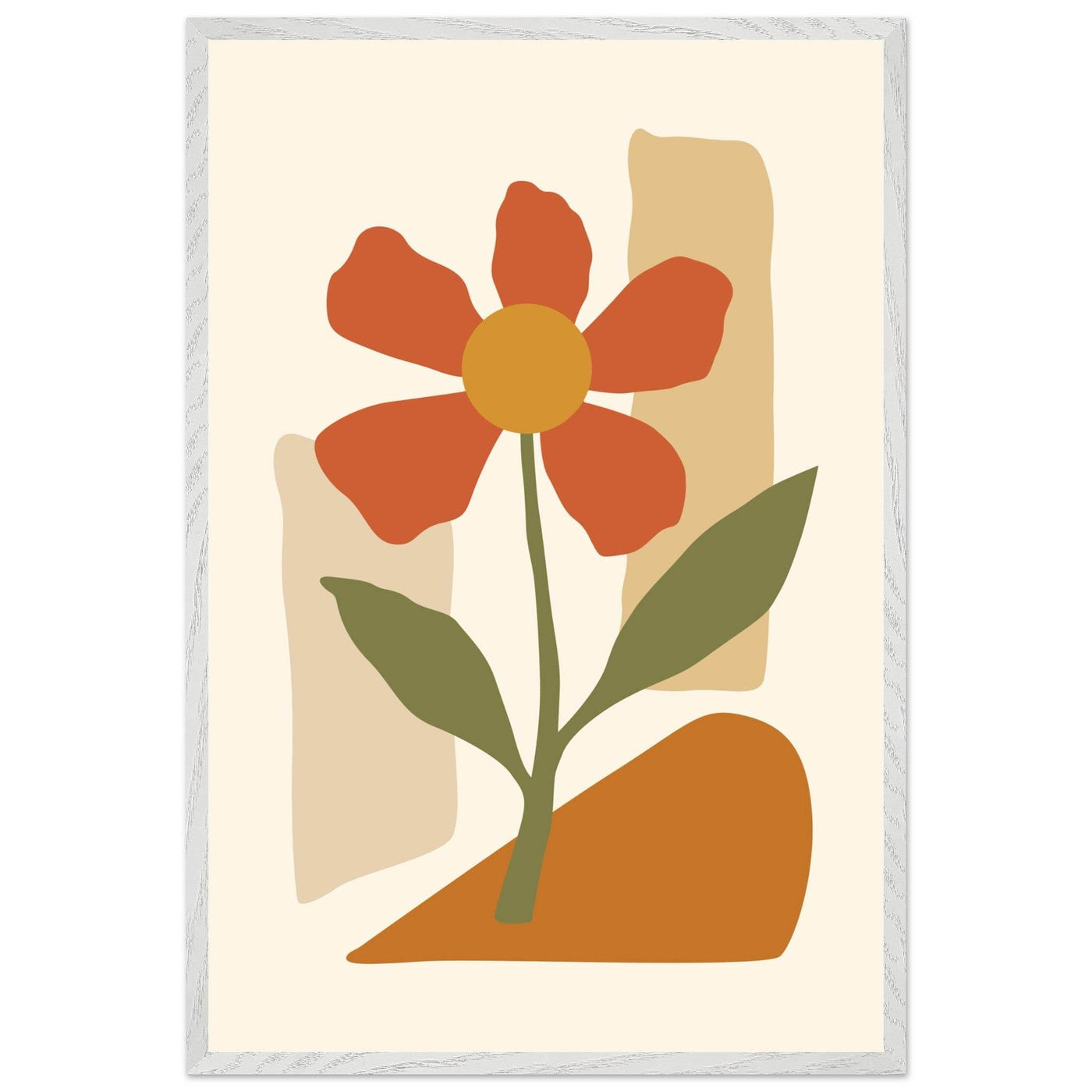 Abstract Floral Bloom Pink Minimalist Design - Vibrantwalls