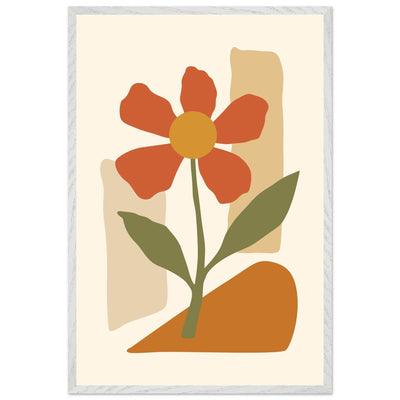 Abstract Floral Bloom Pink Minimalist Design - Vibrantwalls