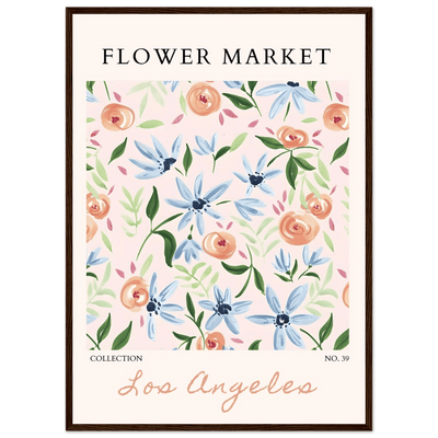 Abstract Floral Framed Poster – Pastel Blossom & Leaf Art Prints | Ready-to-Hang Wall Decor - Vibrantwalls