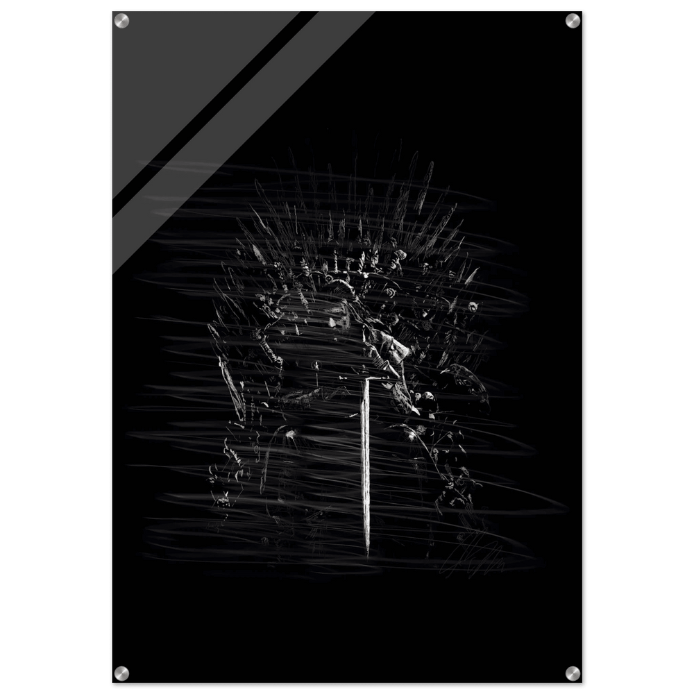 Abstract Warrior Throne Acrylic Print – Dynamic, Modern & Iconic Wall Art - Vibrantwalls