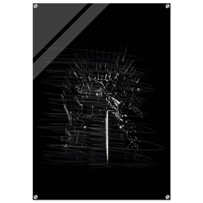 Abstract Warrior Throne Acrylic Print – Dynamic, Modern & Iconic Wall Art - Vibrantwalls