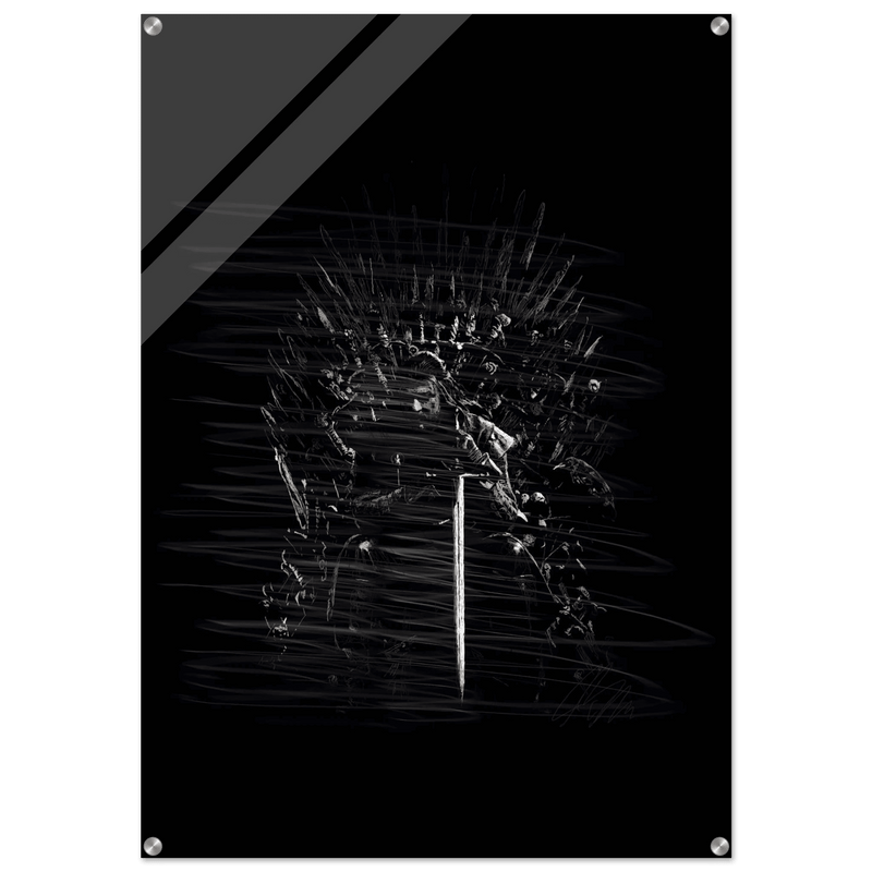 Abstract Warrior Throne Acrylic Print – Dynamic, Modern & Iconic Wall Art - Vibrantwalls