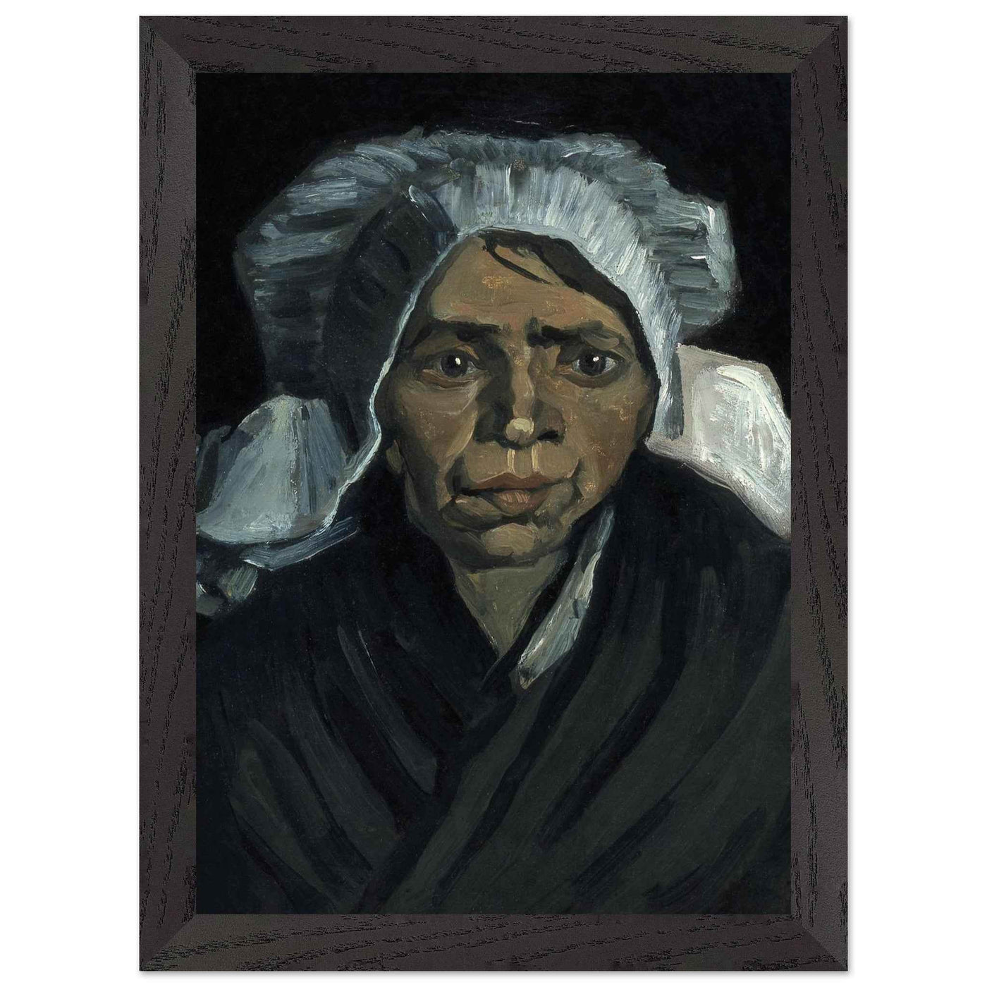 Peasant Woman Sculpture - Exquisite Head of a Peasant Woman Art Piece - Vibrantwalls