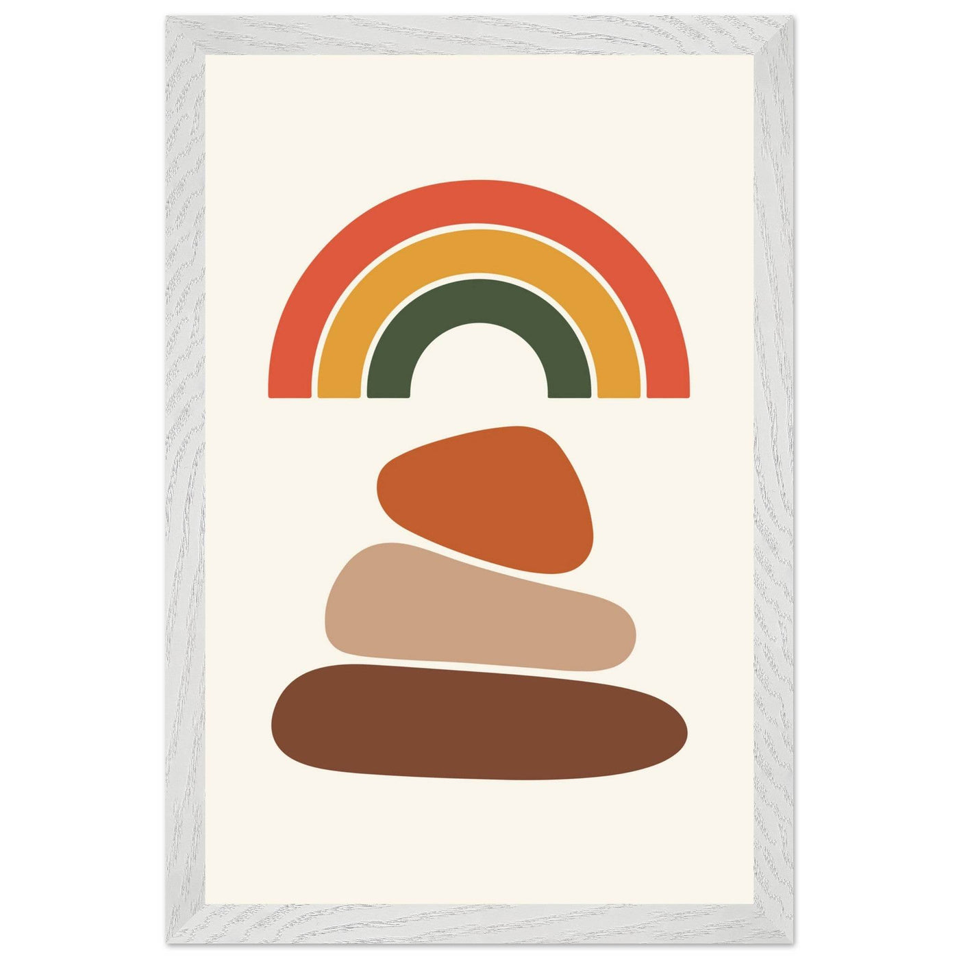 Desert Rainbow & Stone Stack - Vibrantwalls