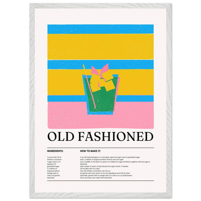 Old Fashioned Cocktail Recipe Art Print - Vibrantwalls