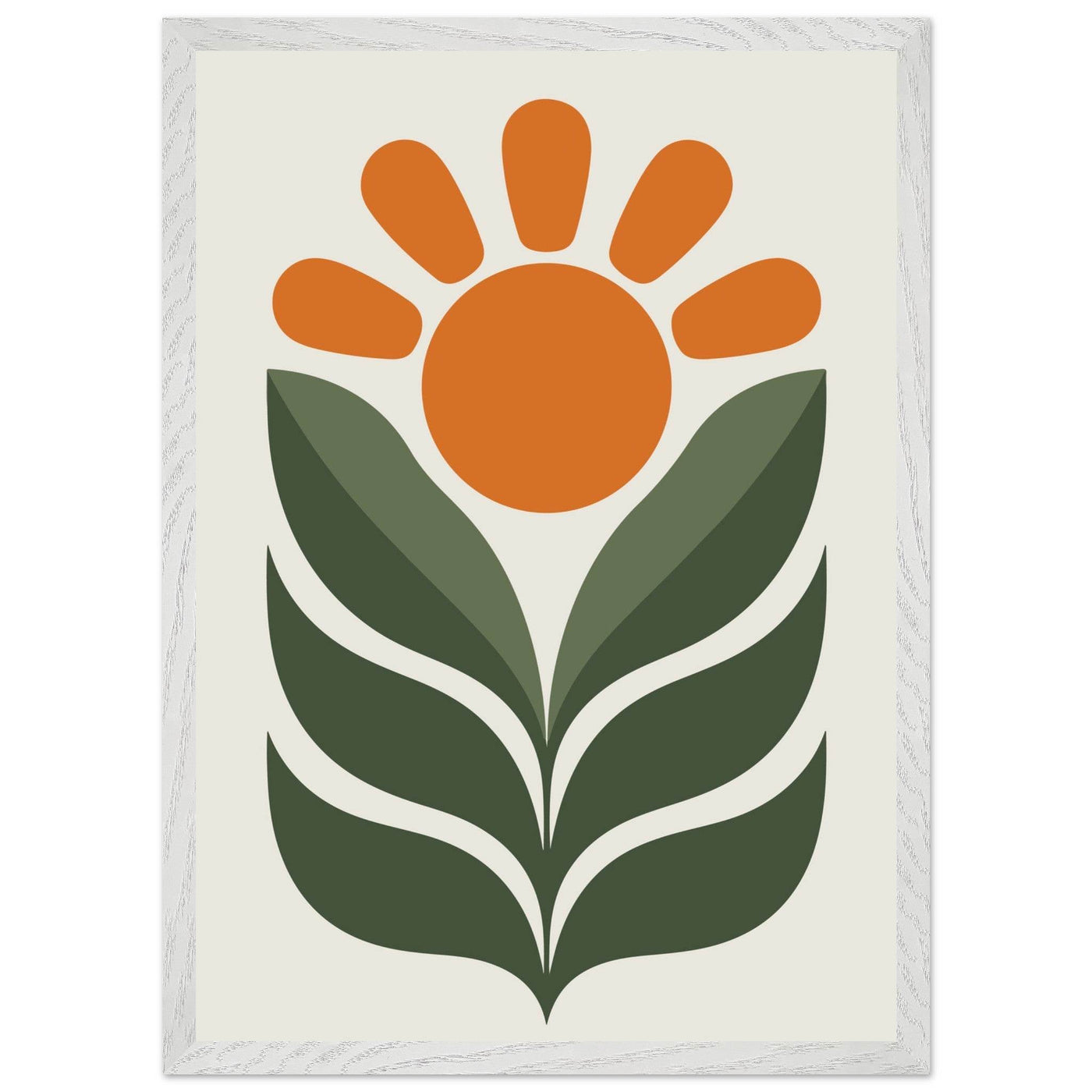 Boho Sun & Leaves Art - Vibrantwalls