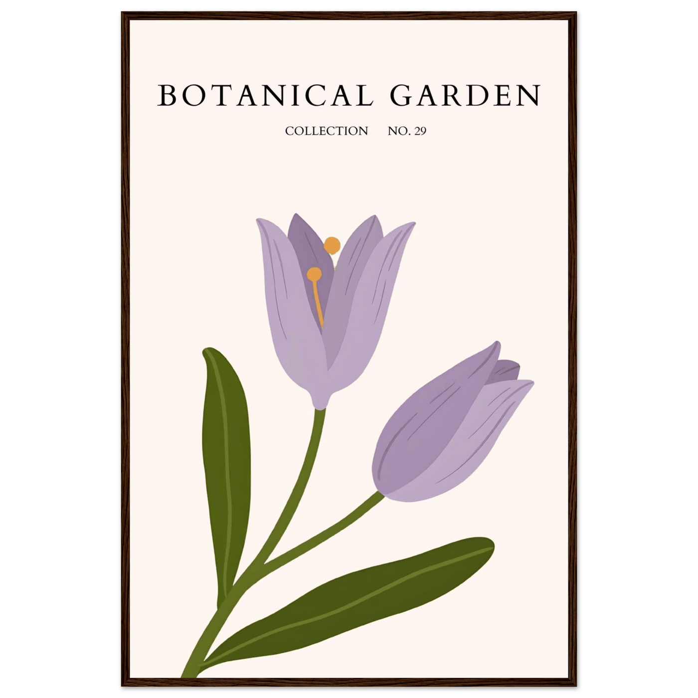 Botanical Garden Lavender Bloom Minimalist Framed Art - Vibrantwalls
