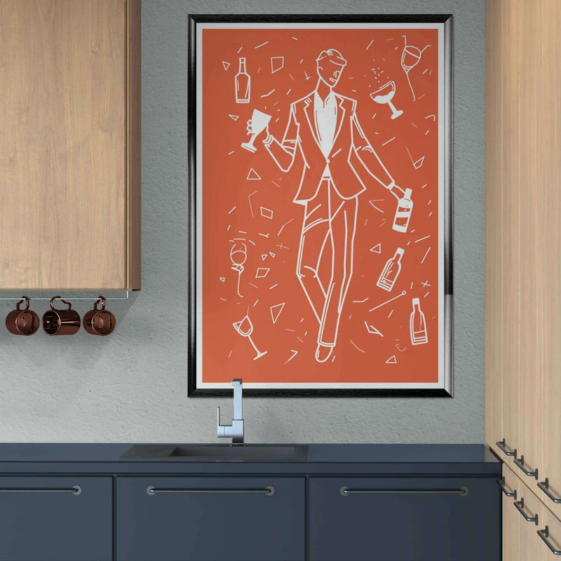 Gin Tonic Elegant Typography Wall Art - Vibrantwalls