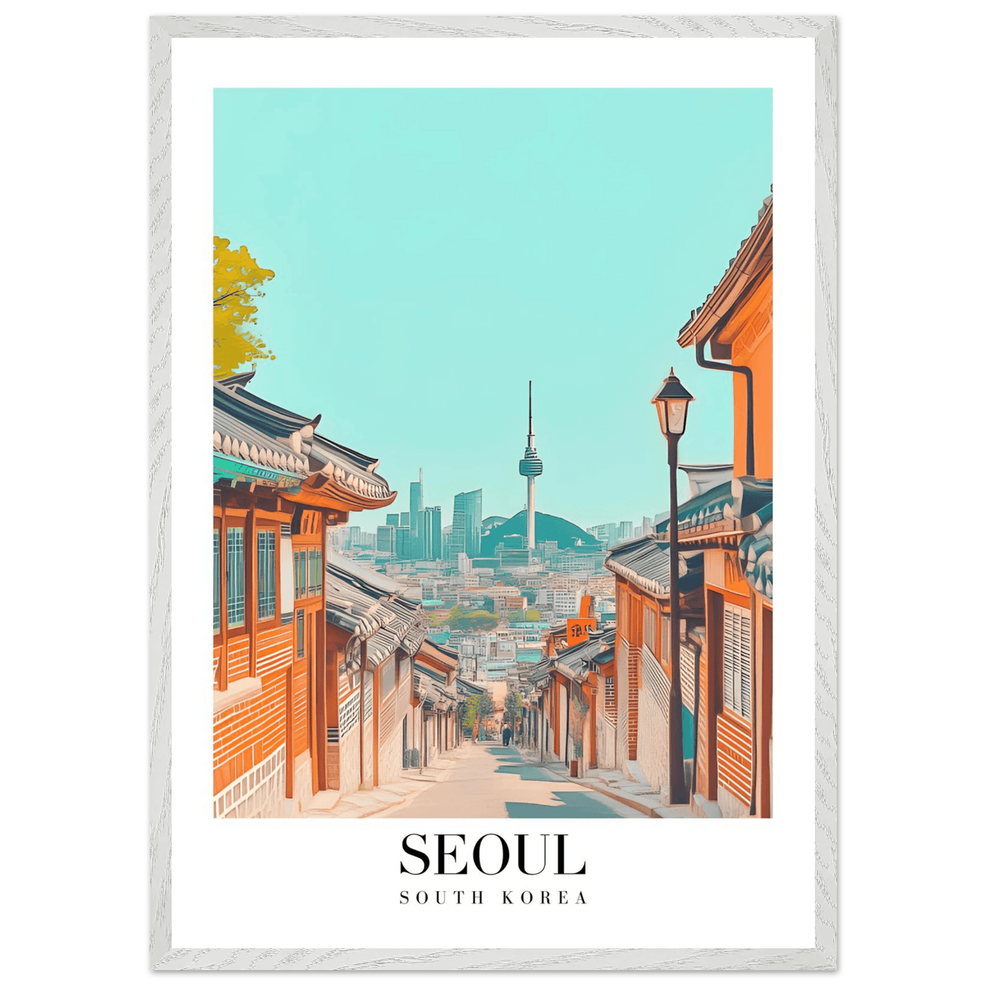 Seoul South Korea Framed Poster – Modern Cityscape & Traditional Charm Wall Art - Vibrantwalls