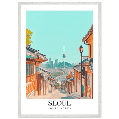 Seoul South Korea Framed Poster – Modern Cityscape & Traditional Charm Wall Art - Vibrantwalls