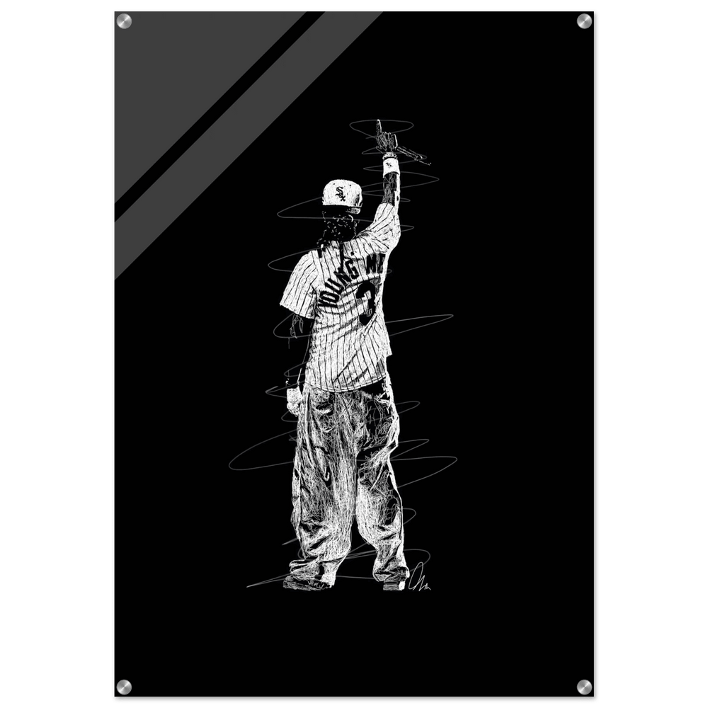 Iconic McGregor Black & White Sketch Acrylic Print – Modern Sports Art in Multiple Sizes - Vibrantwalls