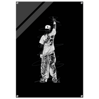 Iconic McGregor Black & White Sketch Acrylic Print – Modern Sports Art in Multiple Sizes - Vibrantwalls