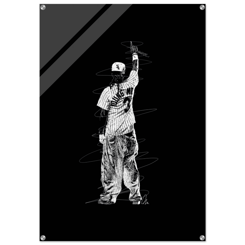 Iconic McGregor Black & White Sketch Acrylic Print – Modern Sports Art in Multiple Sizes - Vibrantwalls