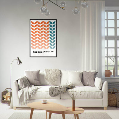 Bauhaus-Style The Blue Waves - Vibrantwalls
