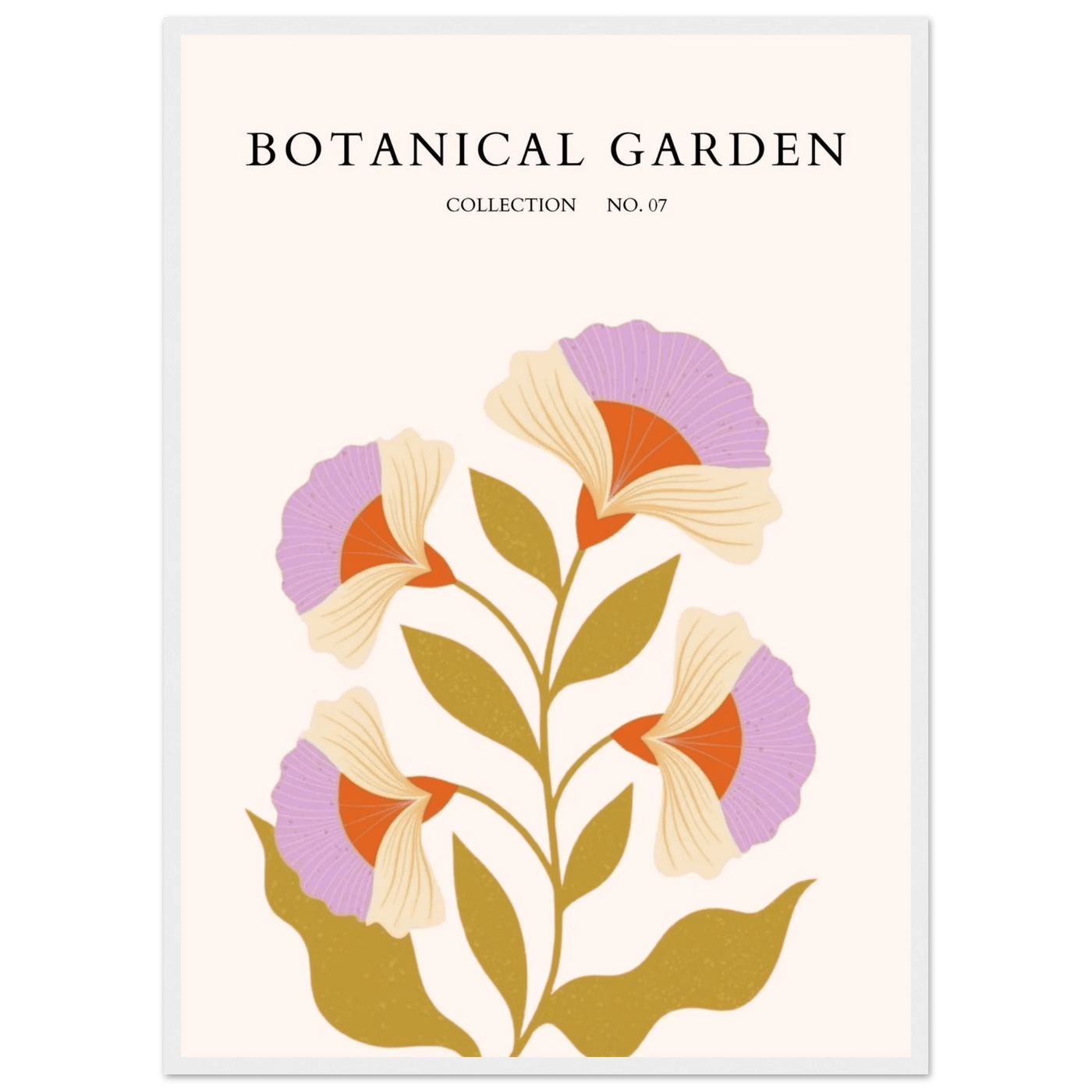 Botanical Garden Framed Poster – Whimsical Floral Art Prints in Soft Hues | Ready-to-Hang Wall Decor - Vibrantwalls