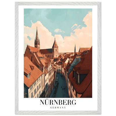 Nürnberg Germany Framed Poster – Vintage Travel Wall Art with Wooden Frame - Vibrantwalls