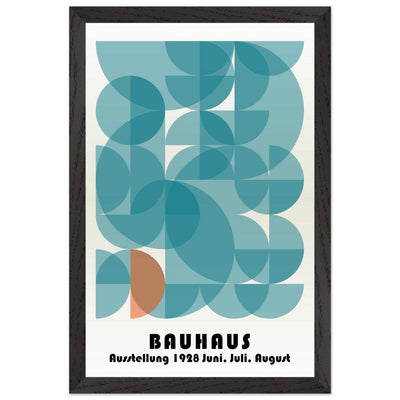 Bauhaus Geometric Art Decor in Teal & Orange – Stylish Modern Decor for Trendy Spaces - Vibrantwalls