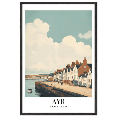 Ayr Scotland Framed Poster – Coastal Charm Wall Art with Custom Wooden Frame Options - Vibrantwalls
