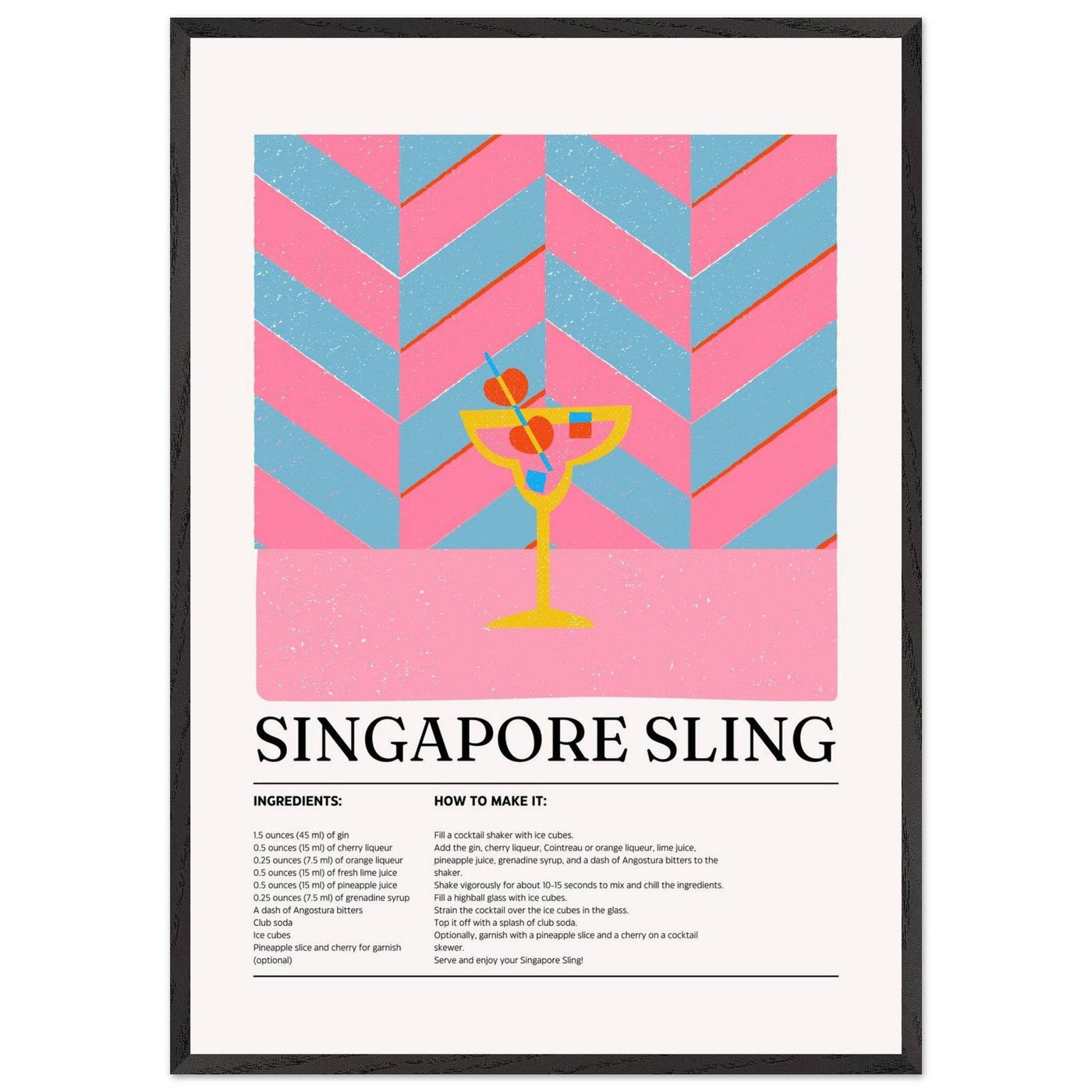 Singapore Sling Cocktail Recipe - Vibrantwalls