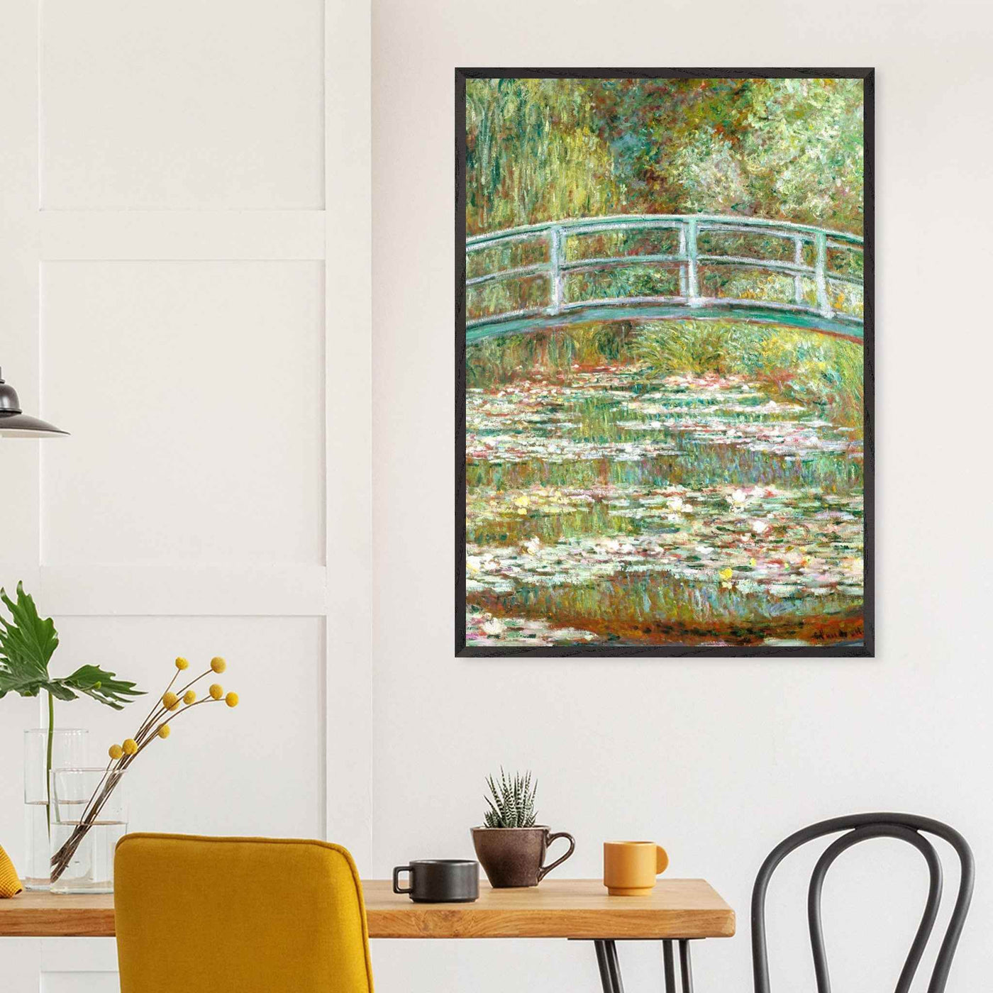 Bridge Over a Pond Art Print - Water Lilies Decorative Artwork for Your Space - Vibrantwalls