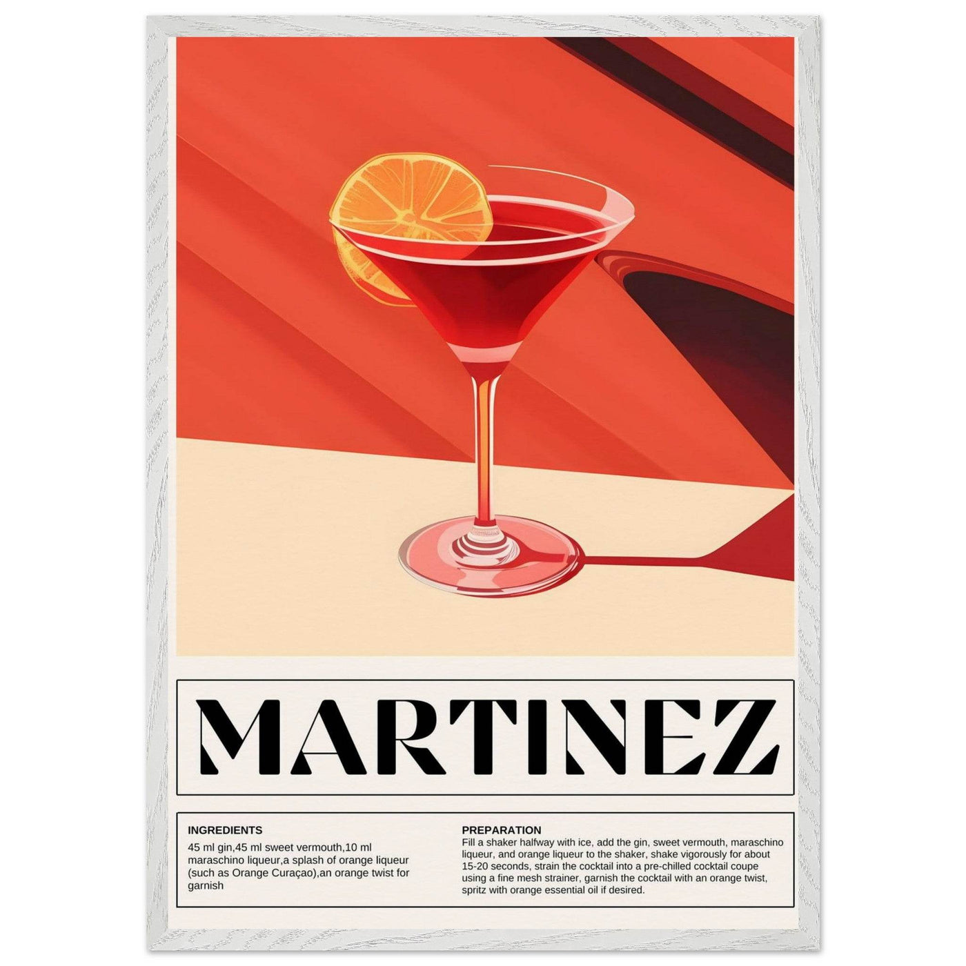 Martinez Cocktail - Vibrantwalls